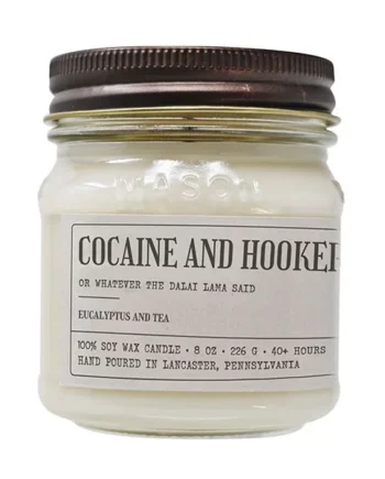 Sleazy Greetings Cocaine And Hookers Candle
