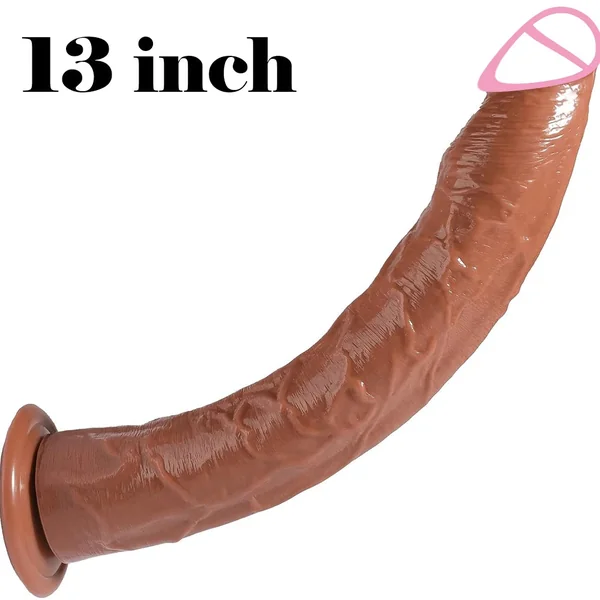 Slim Dildo 13 Inch Dildo Skinny Dildo with Suction Cup