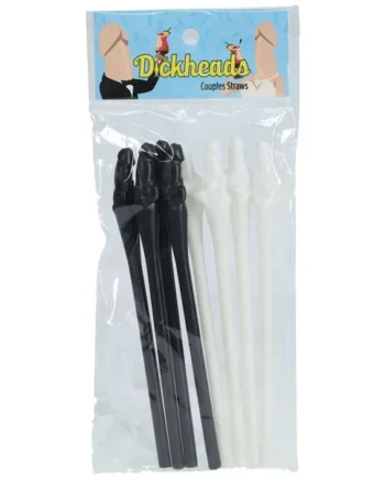 S-LINE The Dickheads – Couples Straws Black/White-(sli247mul)