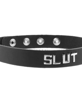 Slut Leather Word Band Collar