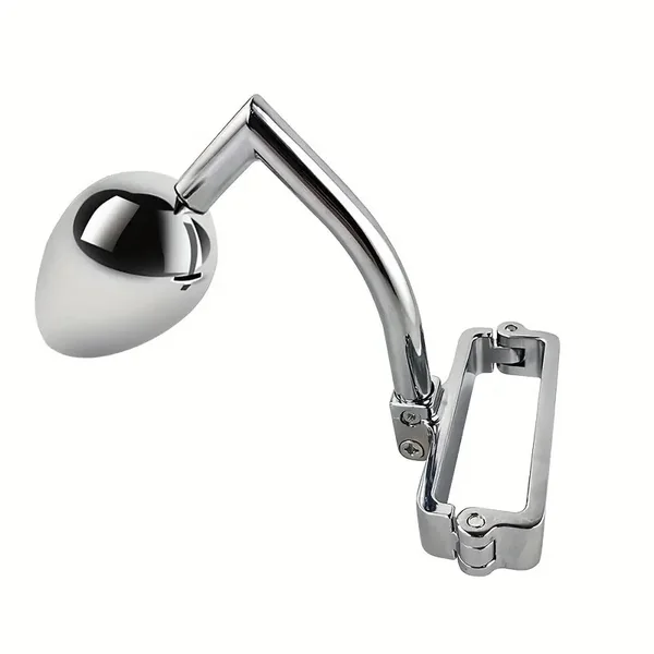 SM Metal Butt Plug Adult Sex Toy For Male Use With Cock Ring For Use