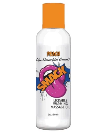 Smack Warming and Lickable Massage Oil - Peach 2oz