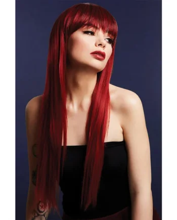 Smiffys Fever Jessica Wig - Ruby Red 26"