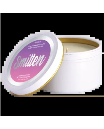 Smitten Strawberry & Champage Pheromone Massage Candle by Jelique