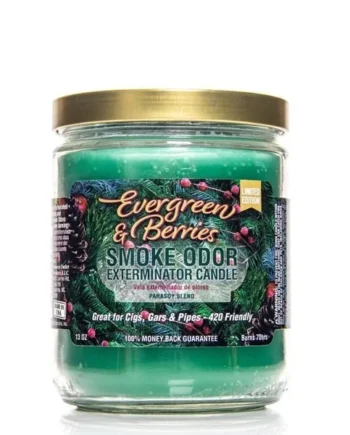 Smoke Odor Candle Evergreen & Berries 13OZ