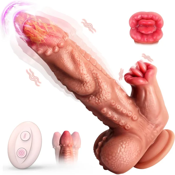 Snake Warrior 9.5in Thrusting Rotation Swinging Dildo Vibrator With Remote