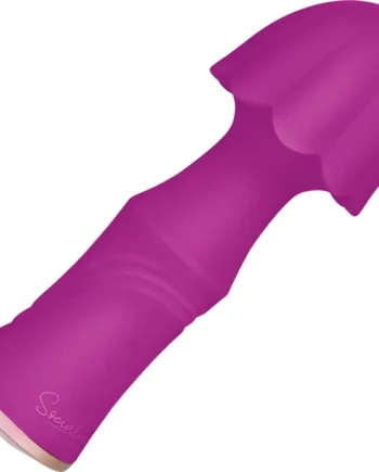 Socialite PACHA Rechargeable Silicone Jeweled Base Wand Style Vibrator By Bodywand - Purple