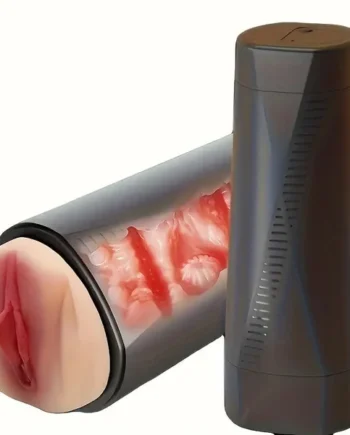 Soft Fleshy Lifelike Textured Vagina Vibrating Male Masturbator