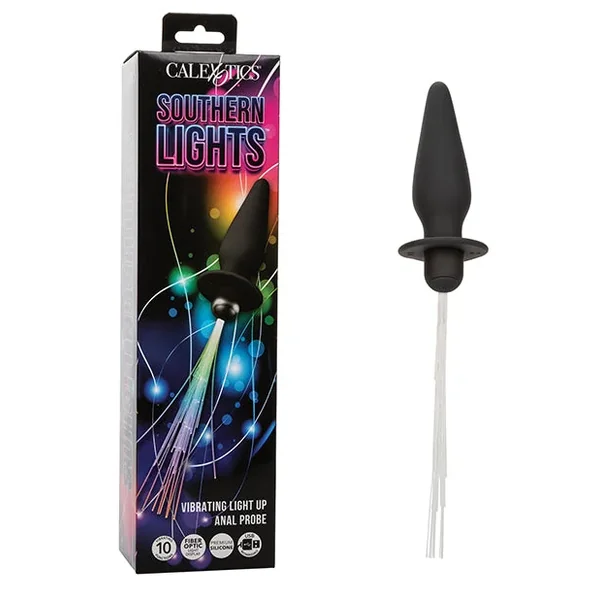 Southern Lights Rechargeable Vibrating Light Up Anal Probe – Black