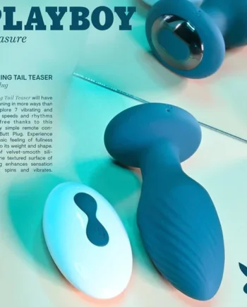 Spinning Tail Teaser Vibrating Twirling Anal Plug by Playboy®