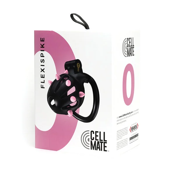Sport Fucker Cellmate FlexiSpike Chastity Cage - Size 0 Black/Pink