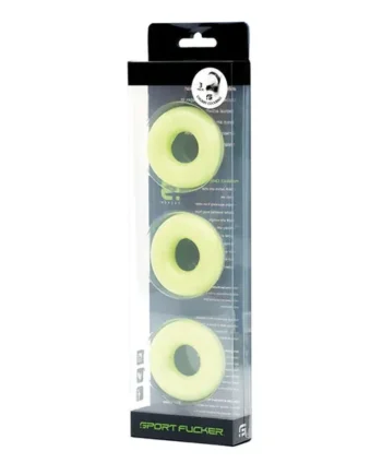 Sport Fucker Chubby Cockring Pack of 3 – Glow