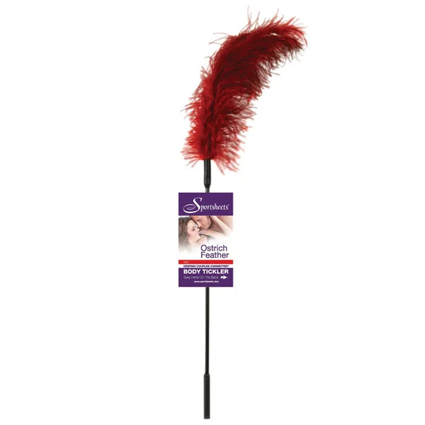Sportsheets Body Tickler Ostrich Feather - Red