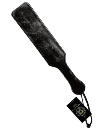 Sportsheets Fur Lined Leather Paddle-Black