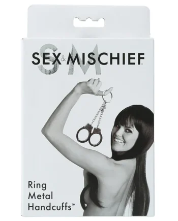 Sportsheets Sex & Mischief Ring Metal Handcuffs