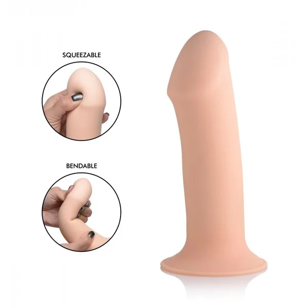 SQUEEZE-IT SQUEEZABLE THICK PHALLIC DILDO- FLESH
