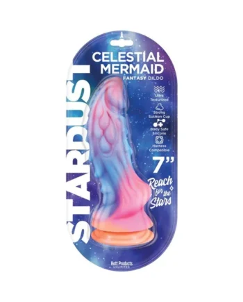 Stardust Celestial Mermaid Dildo 7" Silicone Dong Glow in the Dark