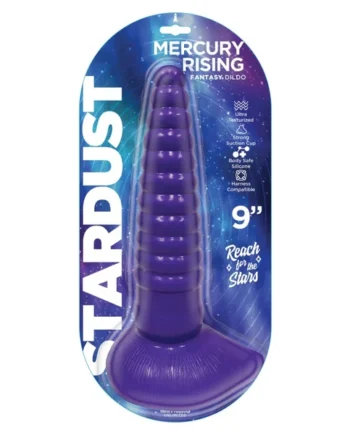 STARDUST MERCURY RISING SILICONE DILDO 9IN PURPLE
