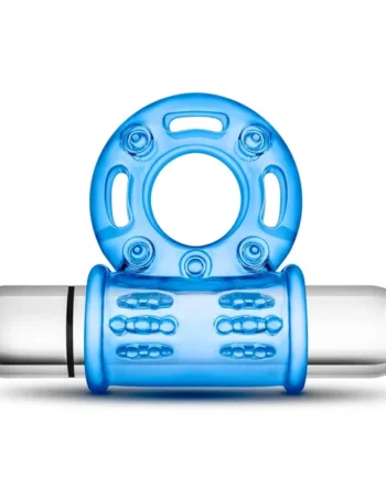 Stay Hard 10 Function Vibrating Bull Ring - Blue