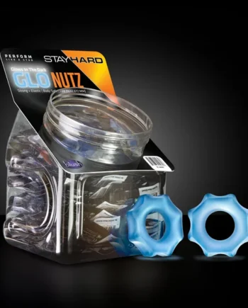 Stay Hard - Glo Nutz - 40 Piece Fishbowl - Blue