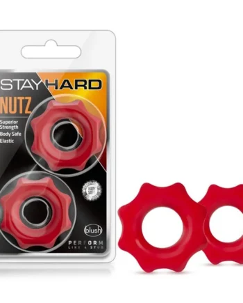 Stay Hard NUTZ - 2 C-Rings - Red