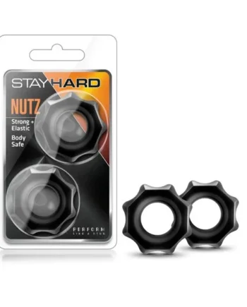 Stay Hard Nutz Cock Rings 2pk by Blush Novelties