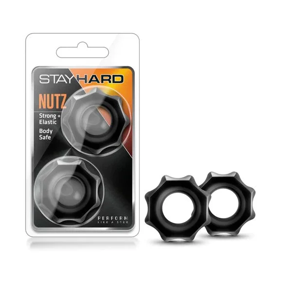 Stay Hard Nutz Cock Rings 2pk by Blush Novelties