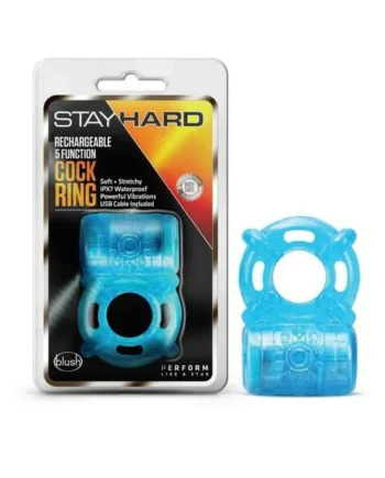 Stay Hard Rechargeable Vibrating Cock Ring by Blush Novelties