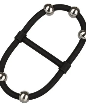 Steel Beaded Dual Silicone Maximiser Cock & Ball Ring