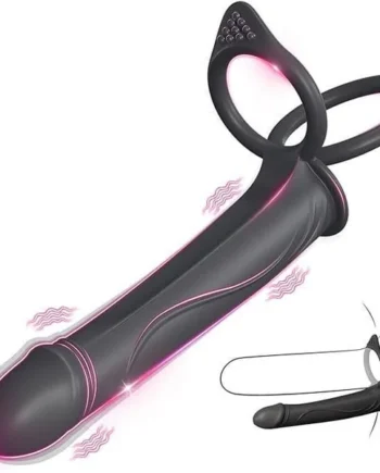 Strap On Dildo With Vibrating Cock Ring For Couple