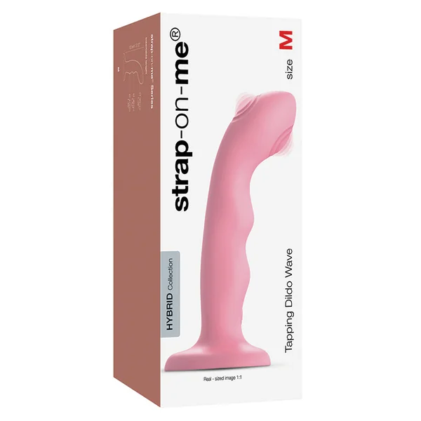 Strap On Me Tapping Dildo Wave - Coral Pink