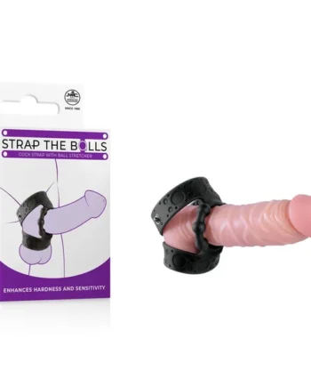 Strap The Balls – Black Adjustable Cock & Ball Rings