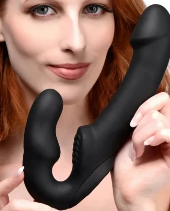 Strap U® Evoke Rechargeable Vibrating Silicone Strapless Strap On