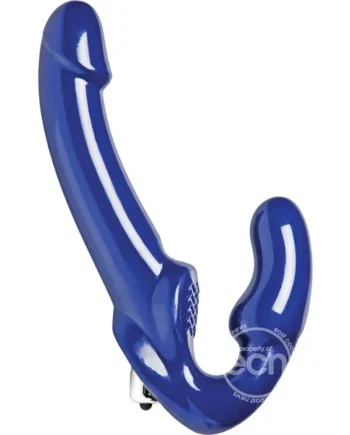Strap U Revolver II Strapless Strap On with Vibrating Bullet – Blue