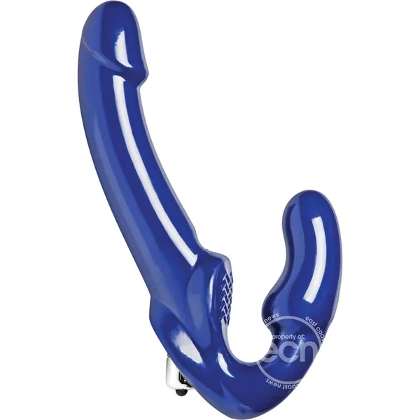 Strap U Revolver II Strapless Strap On with Vibrating Bullet – Blue