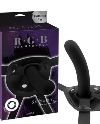 Strap-On with Dildo Raw Recruit Size M Black