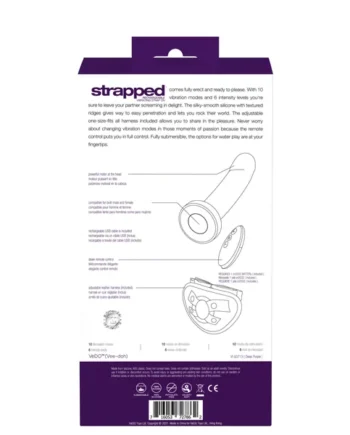 Strapped Rechargeable Strap on - Purple