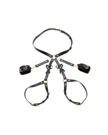 Strict Black Bondage Harness W/Bows M/L