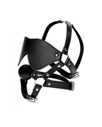 Strict Blindfold Harness And Ball Gag