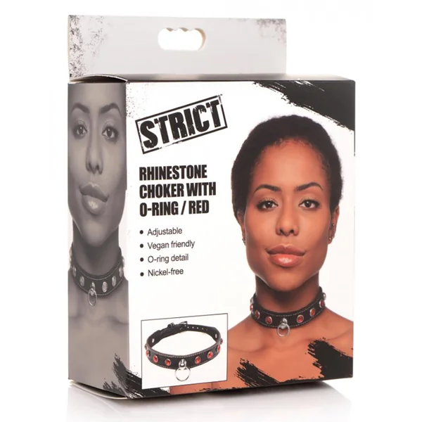 Strict – Choker with O-Ring Red