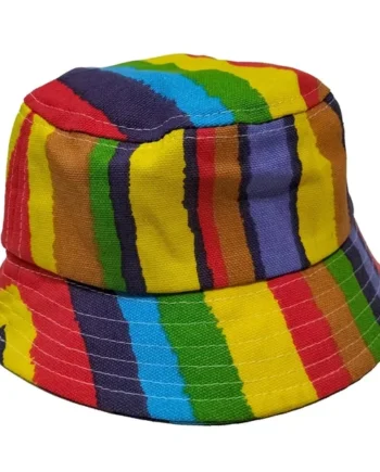 Striped Rainbow Pride Bucket Hat