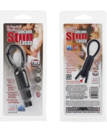 STUD LASSO VIBRATING SILICONE BLACK
