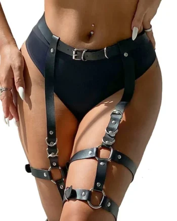 SUBBLIME - GARTER HARNESS WITH RINGS ONE SIZE