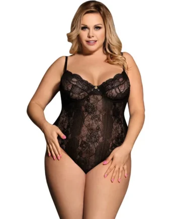 SUBBLIME - QUEEN PLUS FLORAL PATTERN TEDDY S/M