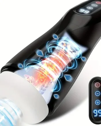 Sucking 9 Suction Vibration Heating Hands Free Auto Male Stroker