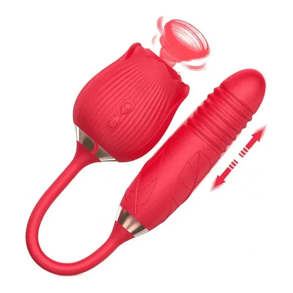 Suction vibrator - Secwell - Rose Toy With Thrusting