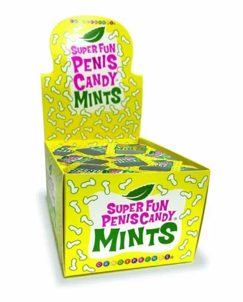 SUPER FUN PENIS MINTS 5PC BAGS DISPLAY OF 100 BAGS