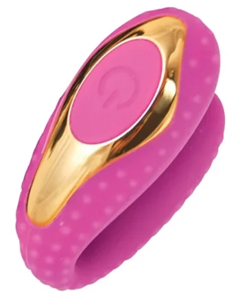 Surenda Enhanced Oral Vibe Rechargeable Silicone Vibrator – Pink/Gold