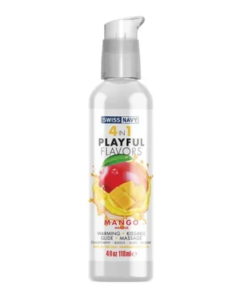 Swiss Navy 4 in 1 Playful Flavors Mango – 4 oz