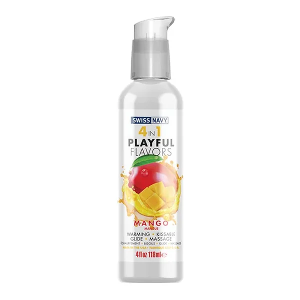Swiss Navy 4 in 1 Playful Flavors Mango – 4 oz